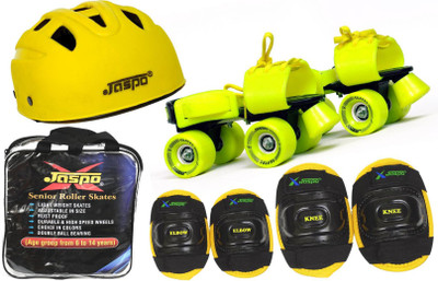 Jaspo Power Pack Intact Senior Skates Combo (Skates+Helmet+Knee+Elbow+Bag)Suitable For Age 6 To 14 Years Skating Kit
Jaspo Power Pack Intact Senior Skates Combo (Skates+Helmet+Knee+Elbow+Bag)Suitable For Age 6 To 14 Years Skating Kit