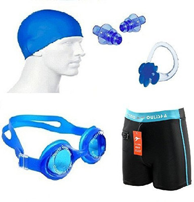 Kyachaiyea Swimming Kit (Silicon Cap, Silicon Ear Plug, Swimming Nose Clip, Swimming Goggles With Men Adult Swim Boxer Nylon Swimming Kit
Kyachaiyea Swimming Kit (Silicon Cap, Silicon Ear Plug, Swimming Nose Clip, Swimming Goggles With Men Adult Swim Boxer Nylon Swimming Kit
