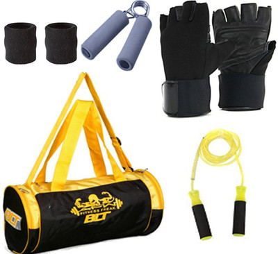 BLT PRISM Gym Bag With 1 Pair Gym Gloves,1 Power Grip,1 Skipping Rope,1 Pair Sweat Bands Gym & Fitness Kit
BLT PRISM Gym Bag With 1 Pair Gym Gloves,1 Power Grip,1 Skipping Rope,1 Pair Sweat Bands Gym & Fitness Kit