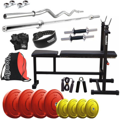 Headly Premium CP-HR-30KGCOMBO6 Coloured Home Gym Kit