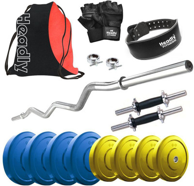 Headly Premium CP-HR-22KGCOMBO24 Coloured Home Gym Kit