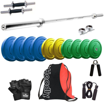 Headly Premium CP-HR-25KGCOMBO9 Coloured Home Gym Kit