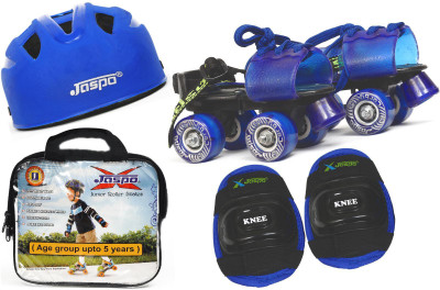 Jaspo Kids Delite Eco Junior Combo (Skates, Helmet, Knee, Bag)Suitable For Age Upto 5 Years Skating Kit
Jaspo Kids Delite Eco Junior Combo (Skates, Helmet, Knee, Bag)Suitable For Age Upto 5 Years Skating Kit