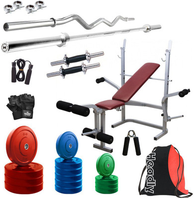 Headly Premium CP-HR-46KGCOMBO8 Coloured Home Gym Kit