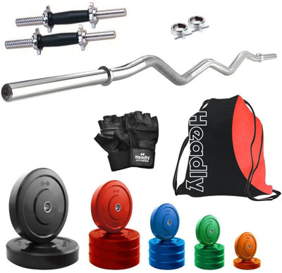 Headly Premium CP-HR-62KGCOMBO4 Coloured Home Gym Kit