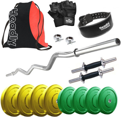 Headly Premium CP-HR-18KGCOMBO24 Coloured Home Gym Kit