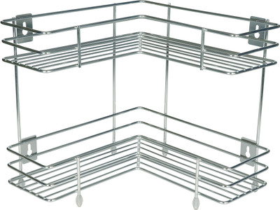 KCL L Shape Stainless Steel Kitchen Rack(Silver)
