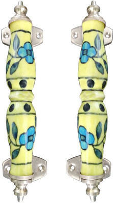 Shilpbazaar Pottery Door Pull(Yellow Pack of 2)