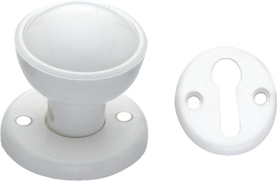 Screwtight Plastic Door Knob(White Pack of 2)