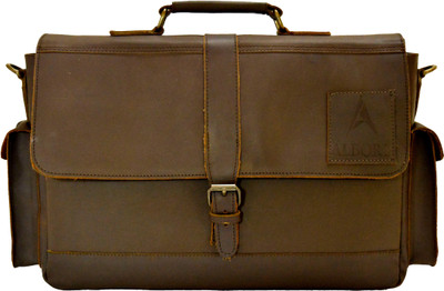 ALBORZ 15.6 inch Laptop Messenger Bag(Brown), Alz229