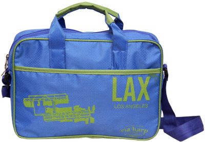 Harp 15 inch Laptop Tote Bag(Blue), Biege