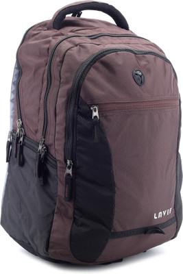 Lavie 14 inch Laptop Backpack(Brown)