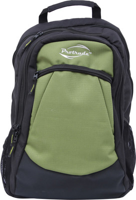 Protrude 15 inch Laptop Backpack(Green, Black), Black;green