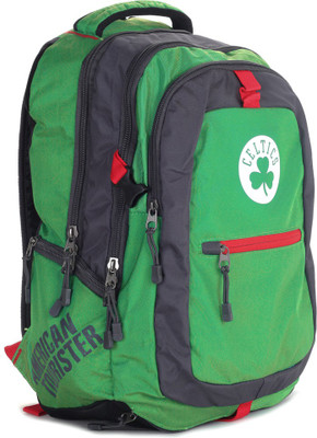 American Tourister 14 inch Laptop Backpack(Grey, Green)