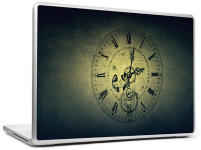 Print Shapes Analog clock Vinyl Laptop Decal 15.6