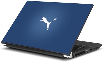 Geek White Puma Logo Laminated Vinyl Laptop Decal 15.6