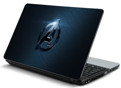 Geek bluish avengers logo HQ Laminated Vinyl Laptop Decal 15.6