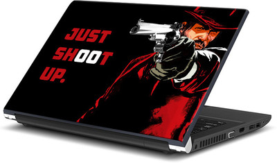 ShopMantra Just shoot up gun Vinyl Laptop Decal 15.6