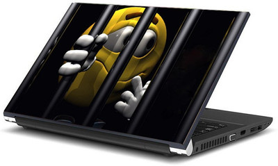Geek smile in jail Laminated Vinyl Laptop Decal 15.6