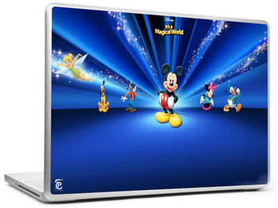 Print Shapes Disney characters dark blue Vinyl Laptop Decal 15.6