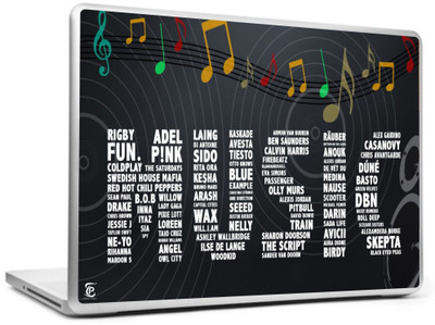 Print Shapes Music Typography Vinyl Laptop Decal 15.6