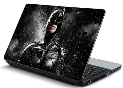 Geek batman in rain HQ Laminated Vinyl Laptop Decal 15.6