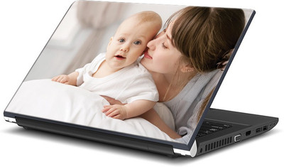 ShopMantra Little Baby Boy With Mother Vinyl Laptop Decal 15.6