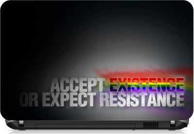 Print Shapes Accept existence quote Vinyl Laptop Decal 15.6