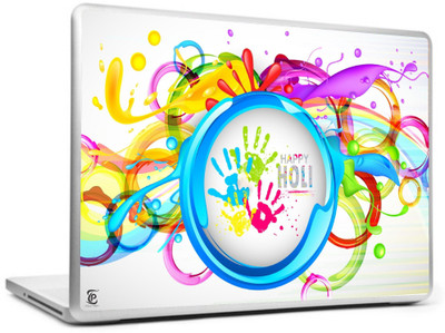 Print Shapes Finger Holi Vinyl Laptop Decal 15.6