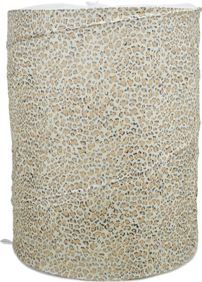 Chrome White, Brown Laundry Bag(Cotton), Brown;white