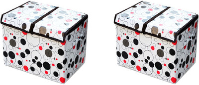 The Intellect Bazaar 10 L White Laundry Basket(PVC)