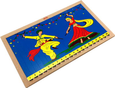 Skola Sequencing Puzzle: Dandiya - Learn number system from 1 to 20(Multicolor)