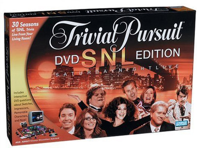 Milton Bradley Trivial Pursuit: SNL Saturday Night Live DVD Edition Game(Multicolor)
Milton Bradley Trivial Pursuit: SNL Saturday Night Live DVD Edition Game(Multicolor)