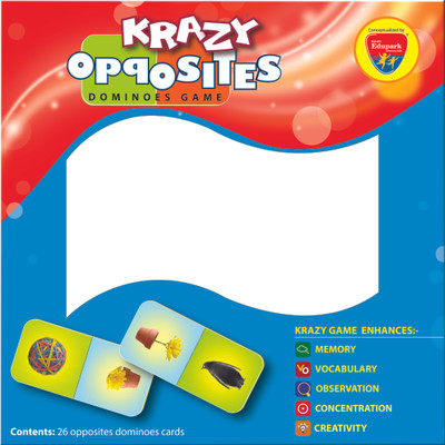 Mind Wealth Krazy Opposites Dominoes Game(Yellow)