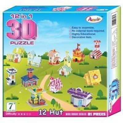 Dates Annie 12in1 3D Puzzle(Multicolor)