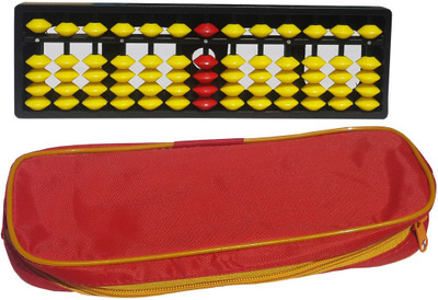 Sae Fashions 13 ROD YELLOW AND RED ABACUS KIT WITH POUCH(Multicolor)