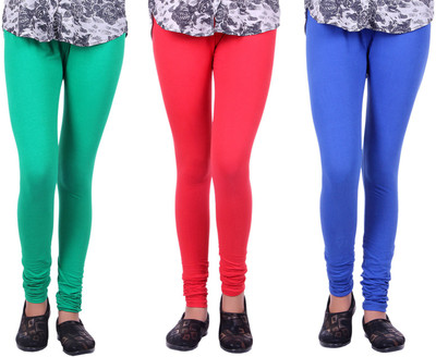 Alisha Legging(Multicolor, Solid), Green