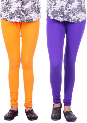 Alisha Legging(Multicolor, Solid), Orange