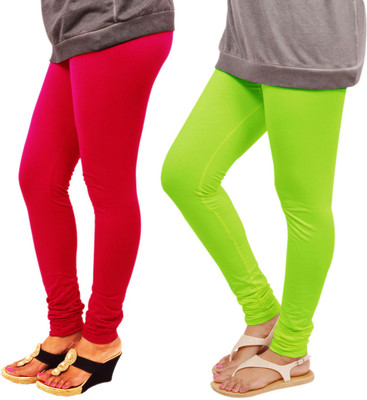 Leggings World Legging(Red, Light Green, Solid