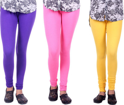 Alisha Legging(Multicolor, Solid), Purple