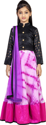 K&U Girls Lehenga Choli Ethnic Wear Self Design Lehenga, Choli and Dupatta Set(Multicolor, Pack of 1), Black & violet print
K&U Girls Lehenga Choli Ethnic Wear Self Design Lehenga, Choli and Dupatta Set(Multicolor, Pack of 1), Black & violet print