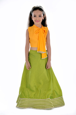 K&U Girls Lehenga Choli Ethnic Wear Self Design Lehenga Choli(Multicolor, Pack of 1), Yellow & green
K&U Girls Lehenga Choli Ethnic Wear Self Design Lehenga Choli(Multicolor, Pack of 1), Yellow & green