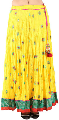 ARYA The Design Gallery Embroidered Women's Regular Yellow Skirt, Yellow with green sequence border
ARYA The Design Gallery Embroidered Women's Regular Yellow Skirt, Yellow with green sequence border