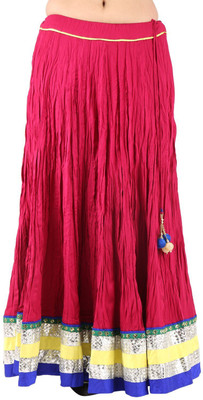 ARYA The Design Gallery Solid Lehenga Choli(Pink, Deep fushia