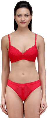 Fashigo Casual Lingerie Set, Red