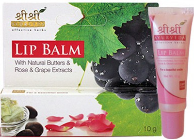 Sri Sri Ayurveda Lip Balm Natural Butters & Rose & Grape Extracts(10 g)