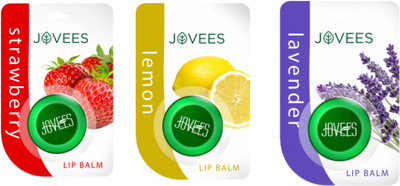 Jovees Lip Balm Combo ( Strawberry, Lemon, Lavender) Strawberry, Lemon, Lavender(Pack of: 3, 15 g)
Jovees Lip Balm Combo ( Strawberry, Lemon, Lavender) Strawberry, Lemon, Lavender(Pack of: 3, 15 g)