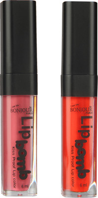 Bonjour Paris Kiss Proof Pur Matte Lip Gloss(12 ml, Nute 06, Fire Orange 10)