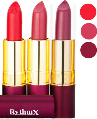 Rythmx Matte Lipstick Combo 411 413 429(Multicolor)