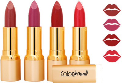 Color Fever Exclusive Long Lasting Intense Wear Matte Lipstick (Multicolor) 43(Mauve, Plum, Red, Red, 16.8 g)
Color Fever Exclusive Long Lasting Intense Wear Matte Lipstick (Multicolor) 43(Mauve, Plum, Red, Red, 16.8 g)